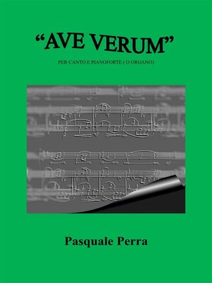 cover image of "Ave Verum" per canto e pianoforte. Versione in Sol maggiore